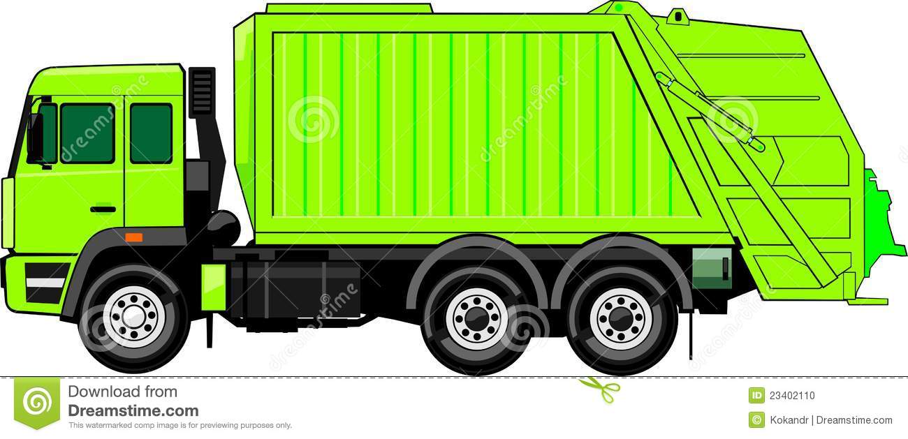 Clip Art Cartoon Garbage Truc - Garbage Truck Clipart