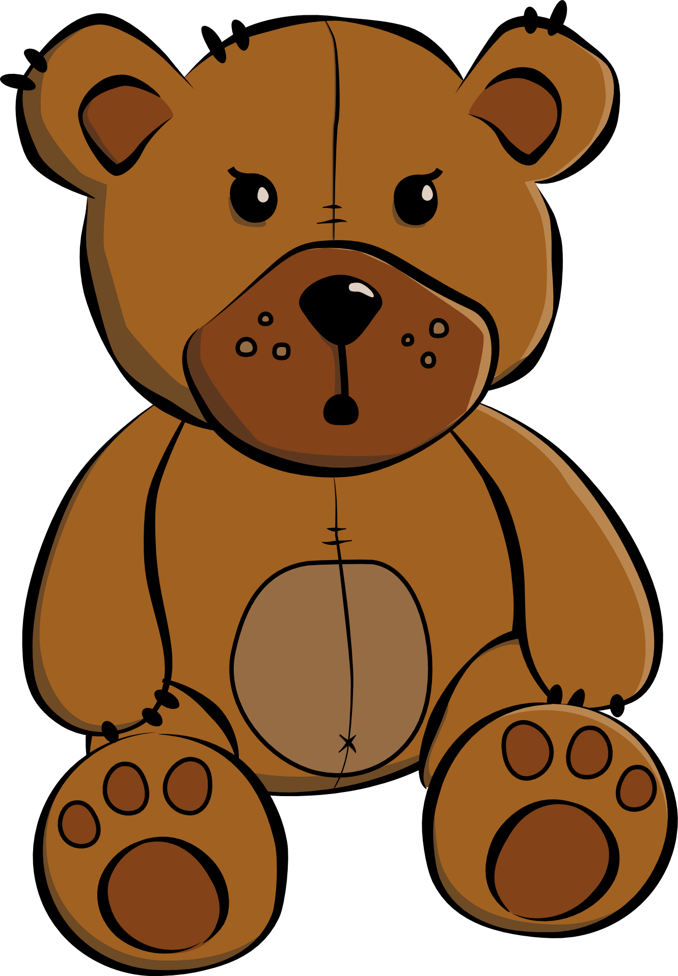 Clip art cartoon teddy bear .
