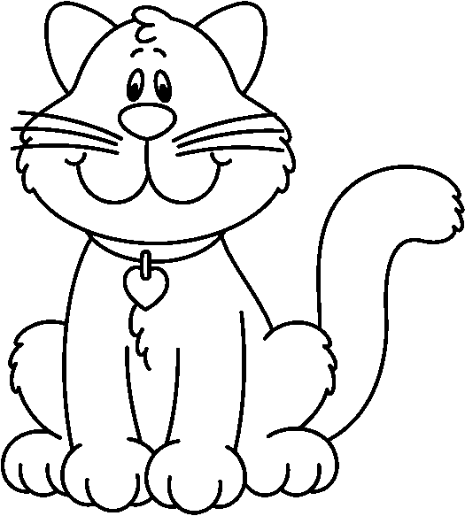 Clip Art Cat 3 1979 X 1427 11 - Black And White Cat Clipart