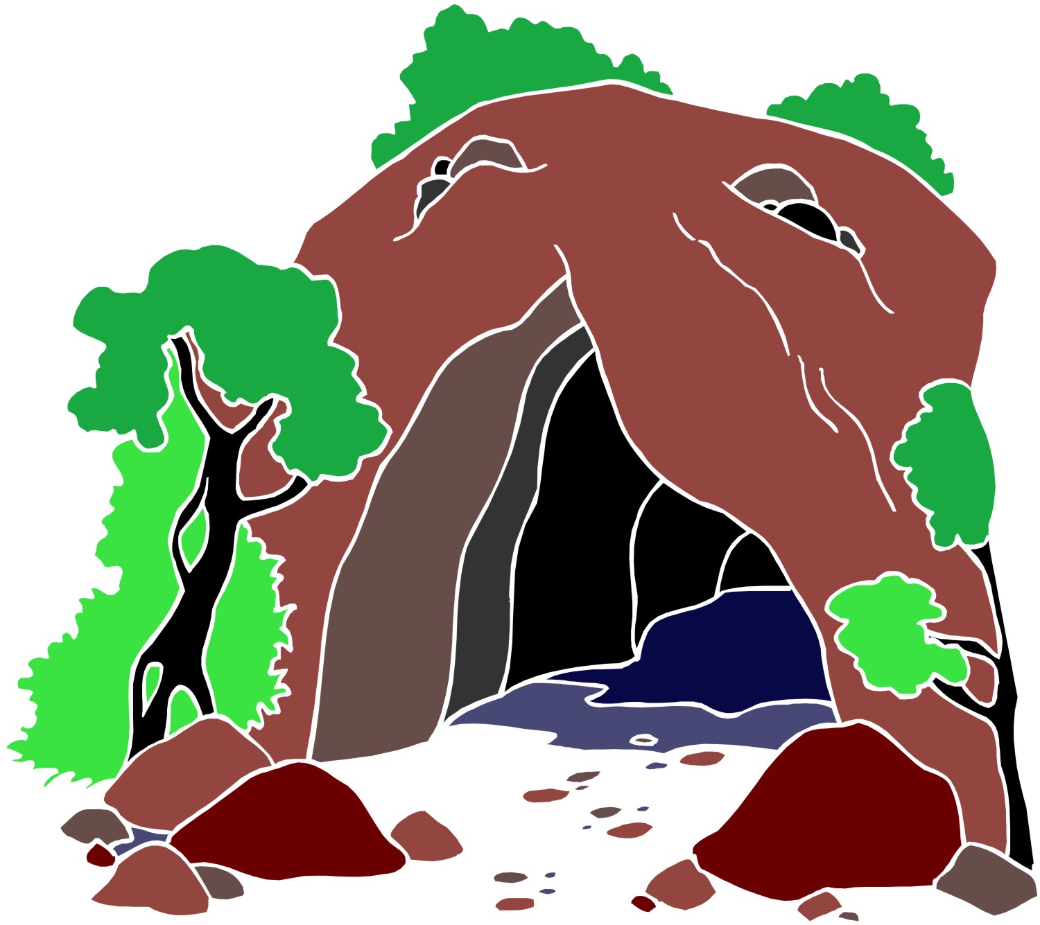 illustration cave vector art 