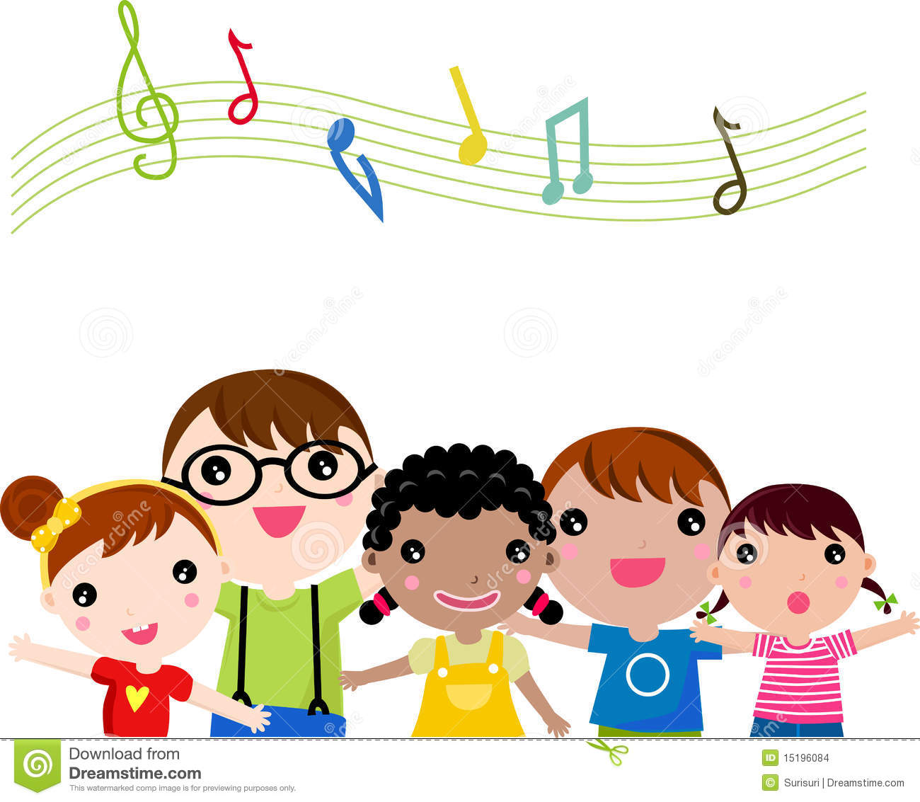 Clip Art Children Singing Chi - Children Singing Clipart
