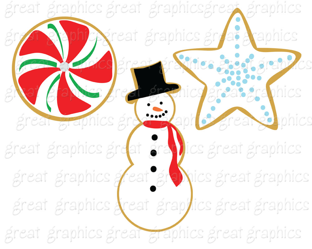 Clip Art Christmas Digital Printable Christmas Cookie Swap Clip Art