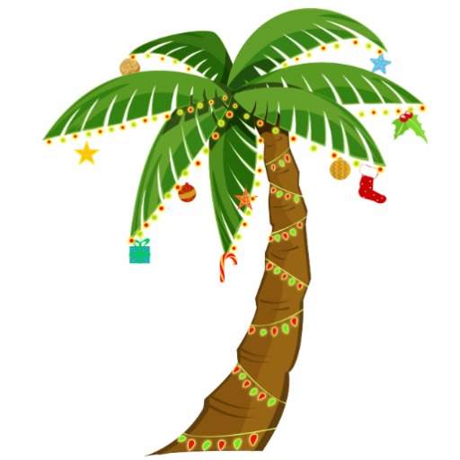 10 Christmas Palm Tree Clip A