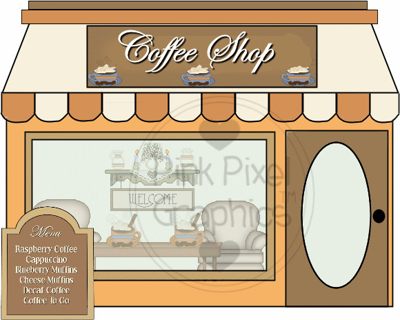 Coffee Shop Drawingby ...