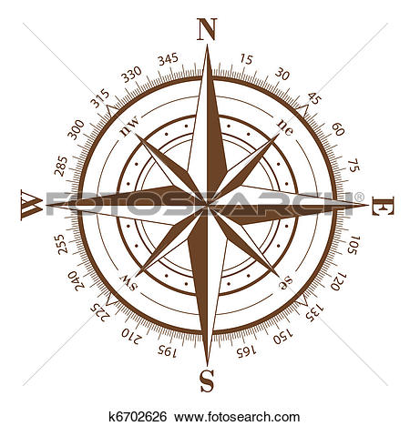 Clip Art - Compass Rose. Fotosearch - Search Clipart, Illustration Posters, Drawings,