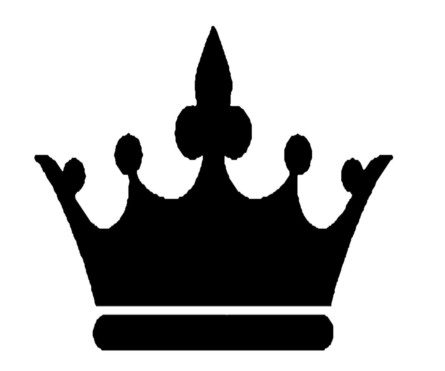 Black White Crown Clip Art