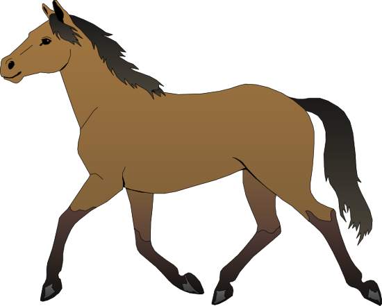 Running horse clip art at vec