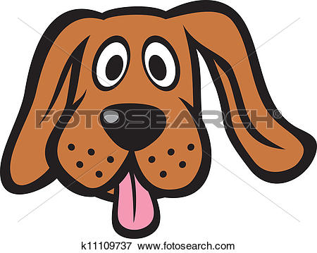 Funny Dog Face Grey Cartoon w