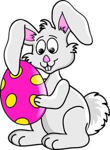 CLIPART EASTER BUNNY IN EGG