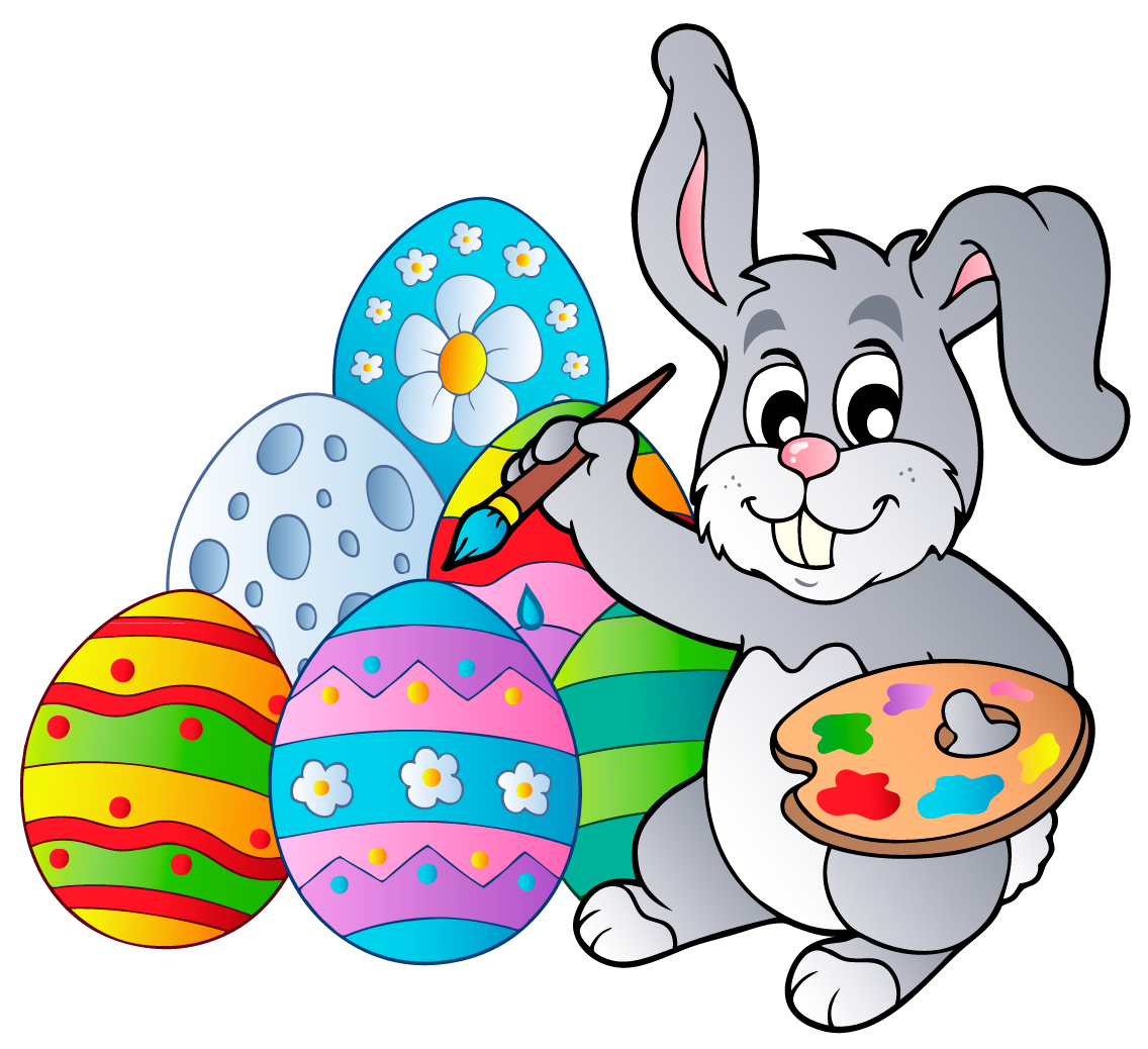 Clipart Easter Bunny Painting