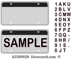 Clip Art. Empty License Plate - License Plate Clip Art