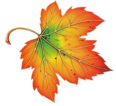 Clip Art Fall Leaves. colorful fall leaf
