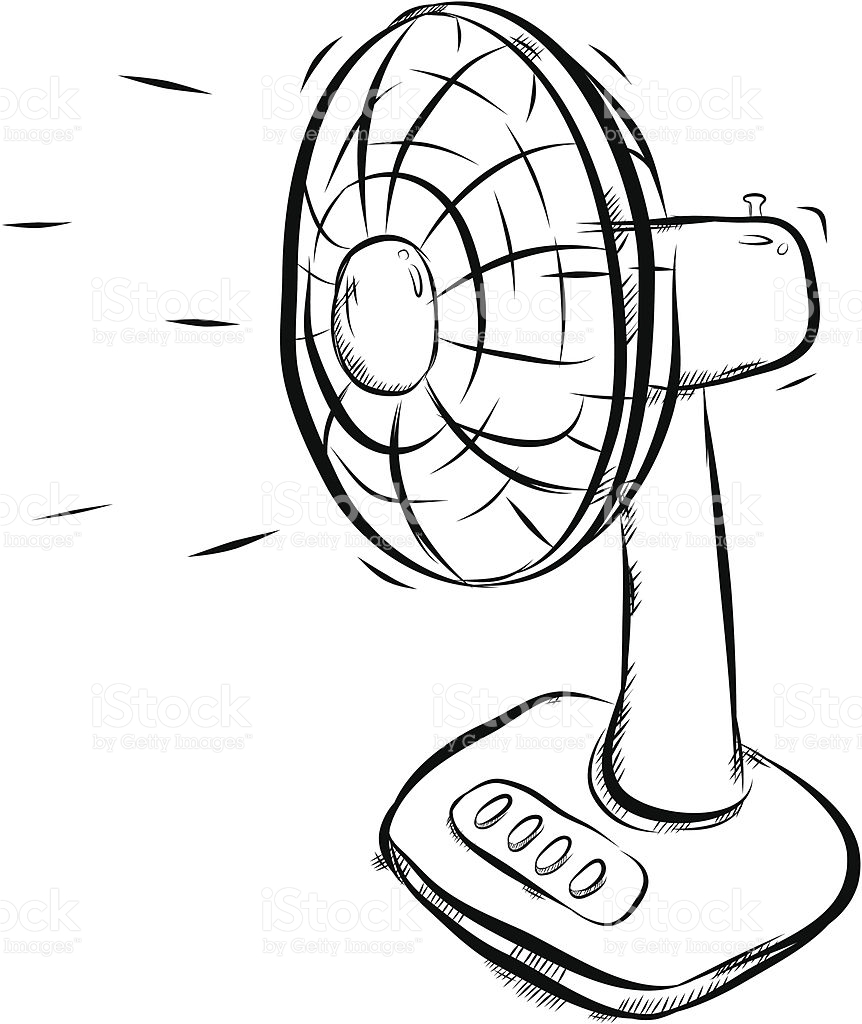 Black And White Fan Clipart