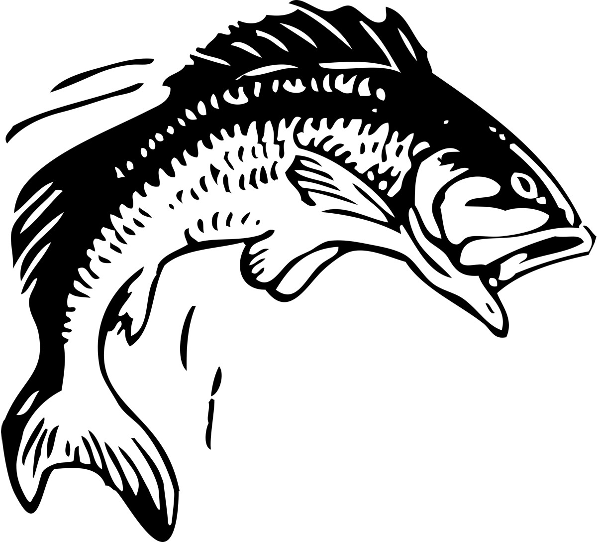 Clip art fish bass fishing .