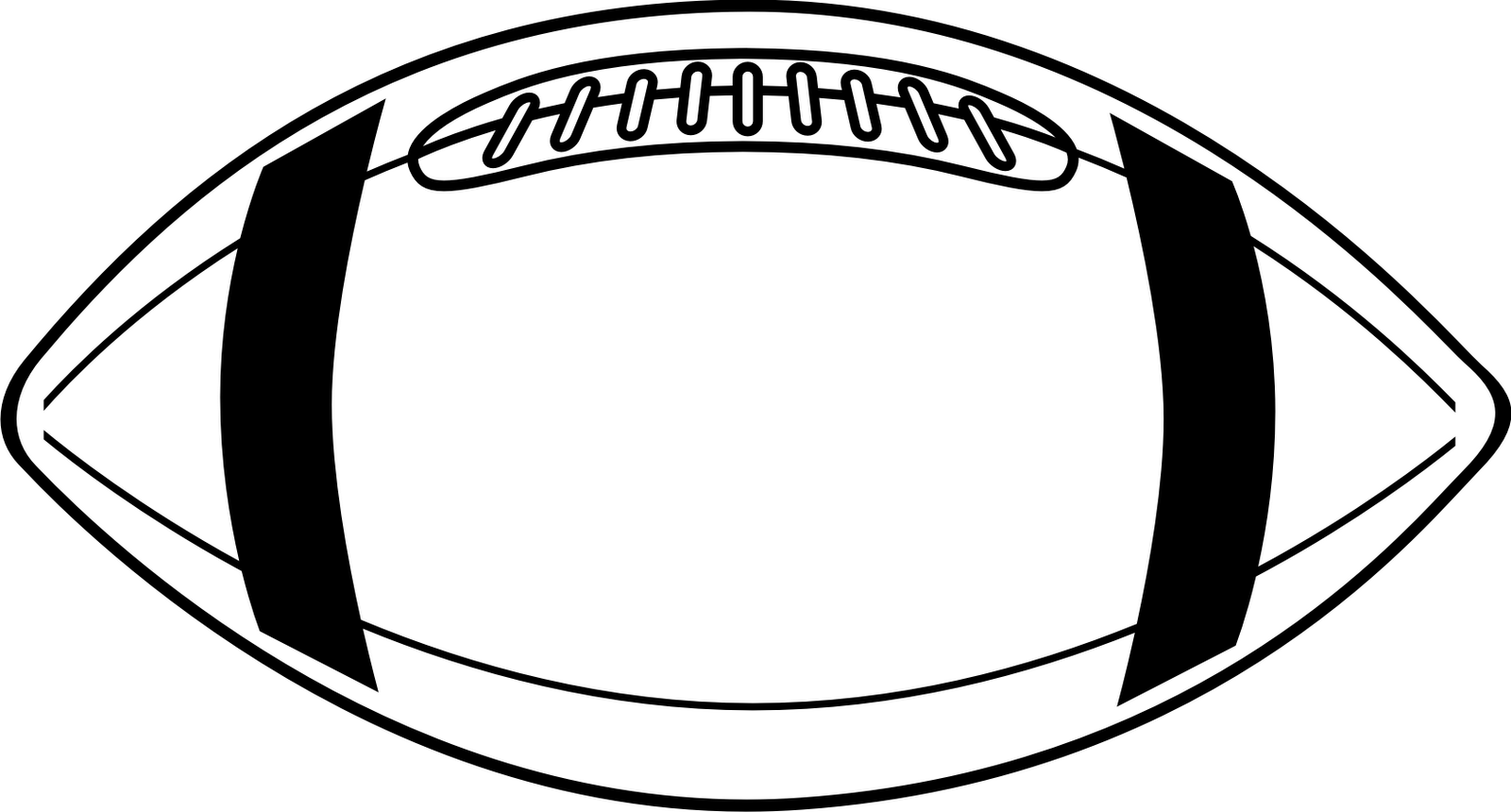 Clip Art Football 9 - Football Outline Clip Art
