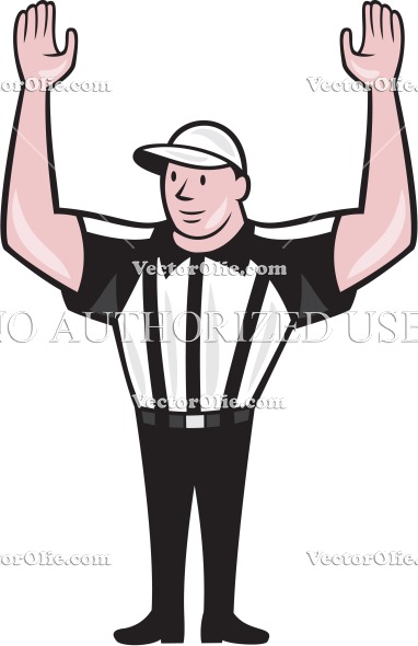 Clip Art Football Referee Tou - Touchdown Clipart