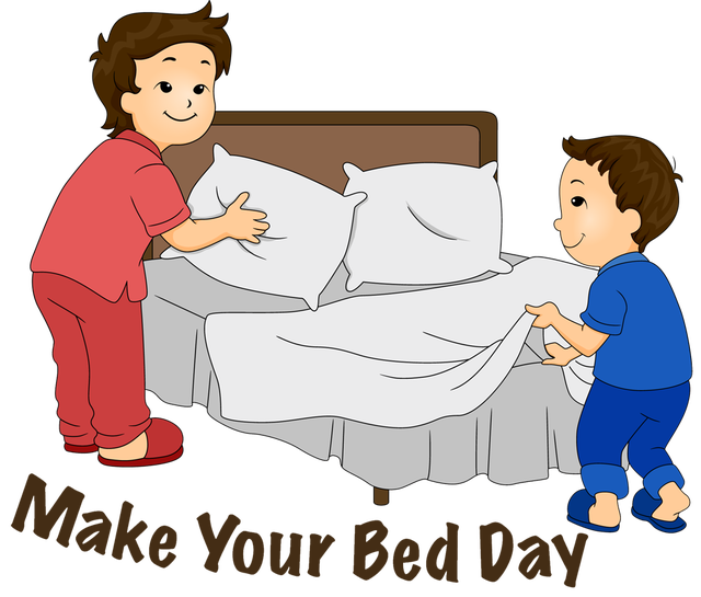 Boy Making Bed Clipart. 59bc9