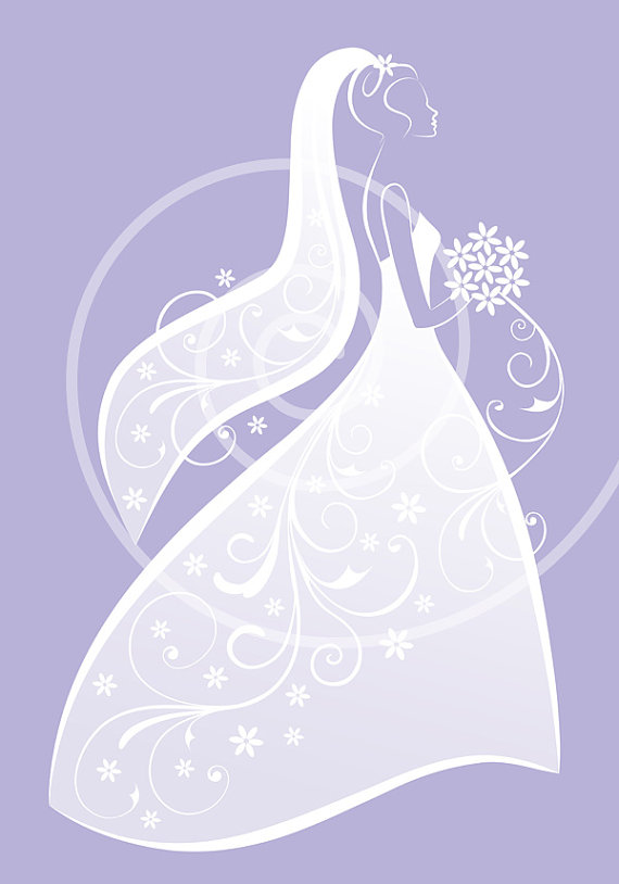 Clip Art Free Wedding Shower · Bride In White Wedding Dress Bridal Shower  Weddingillustree