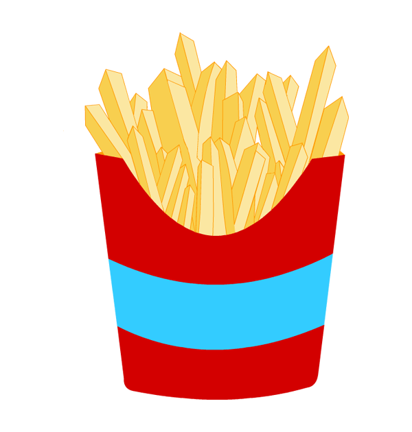 french fries Vector Illustrat