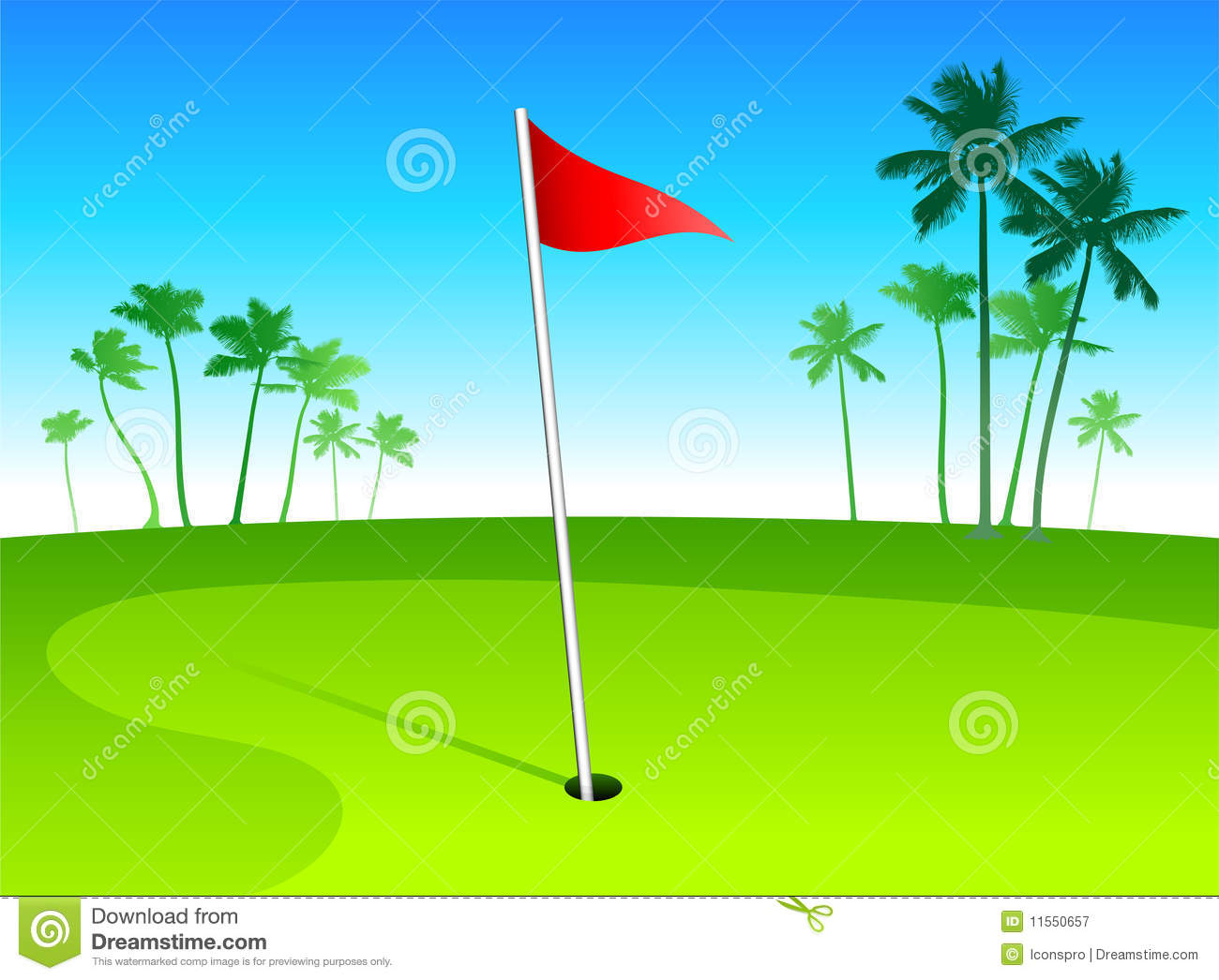 Golf Course Clipart