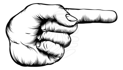 Clip art: Hand pointing finger