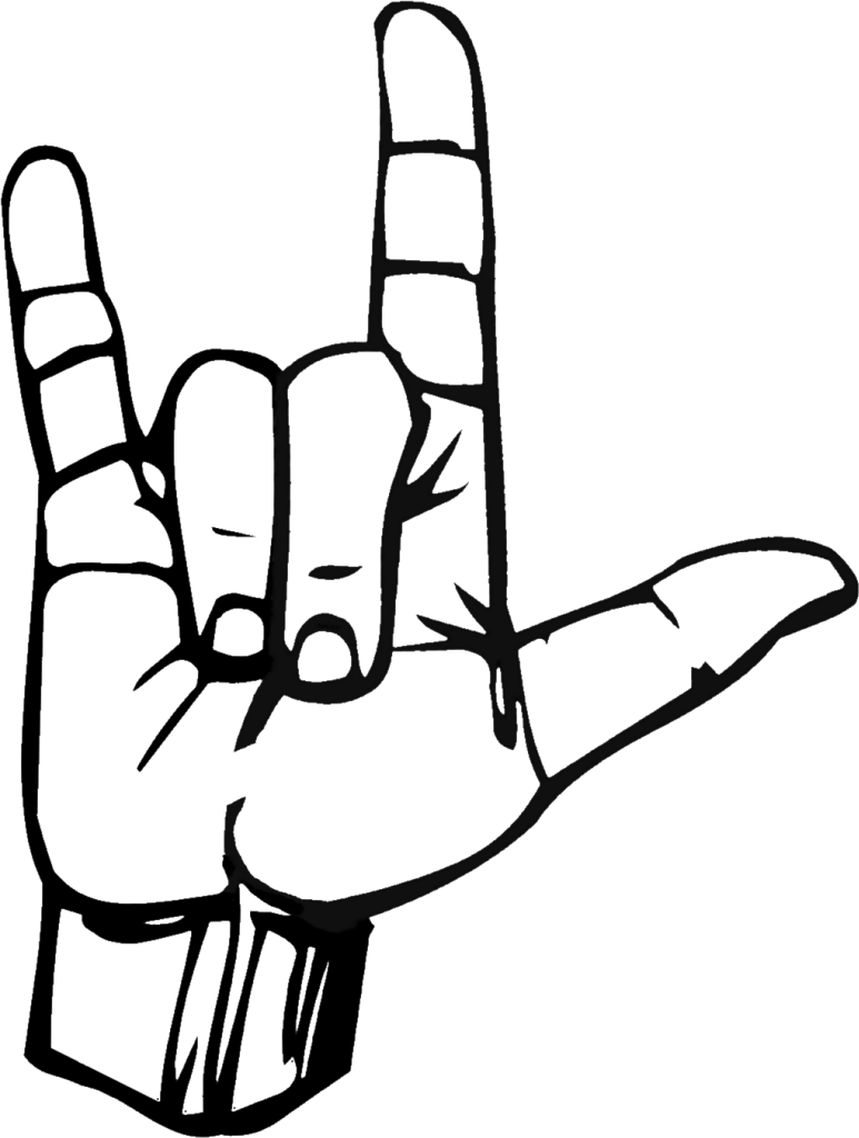 clip art i love you sign . - Sign Language Clip Art