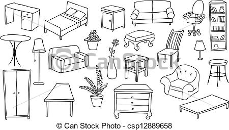 Variety Of Furniture Clip Art