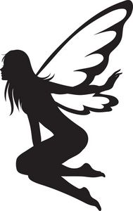 Clip art illustration of a silhouette of a fairy. - Stock Photo from the largest library of royalty-free images, only at Shutterstock.