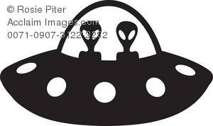 Clip Art Illustration Of The  - Alien Spaceship Clipart