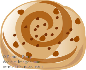 Clip Art Image of a Cinnamon Roll Icon