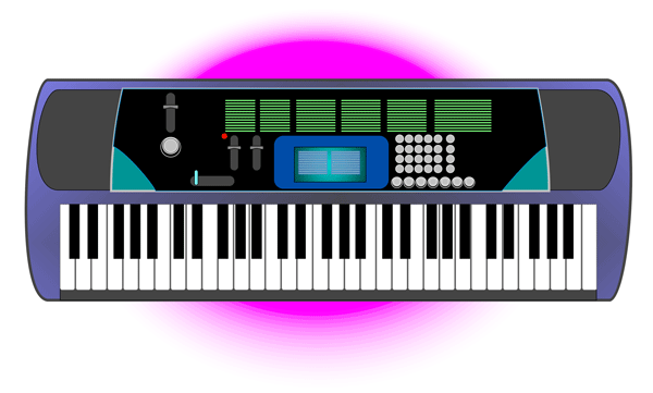 Clip Art Image Of A Digital M - Clipart Keyboard