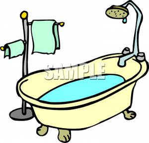 Clip Art Image Water In A Bathtub