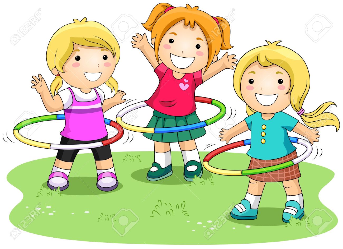 Happy children playing clipar