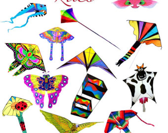Various Kites Clipart Large S