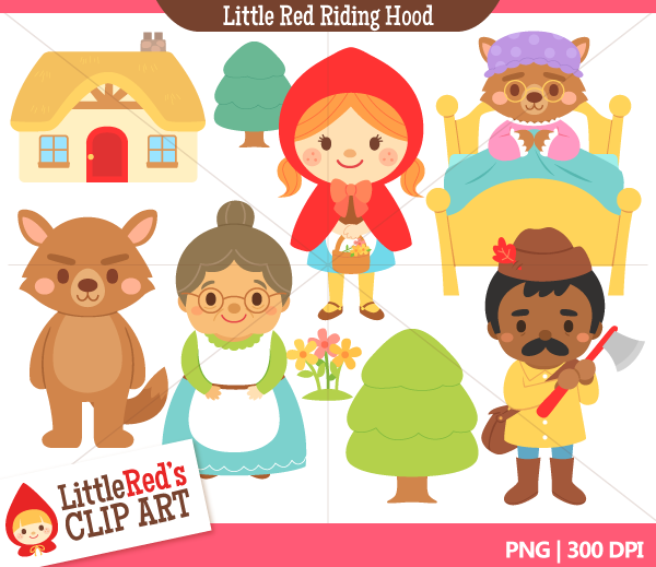 Clip Art | Little Red - Little Red Riding Hood Clip Art