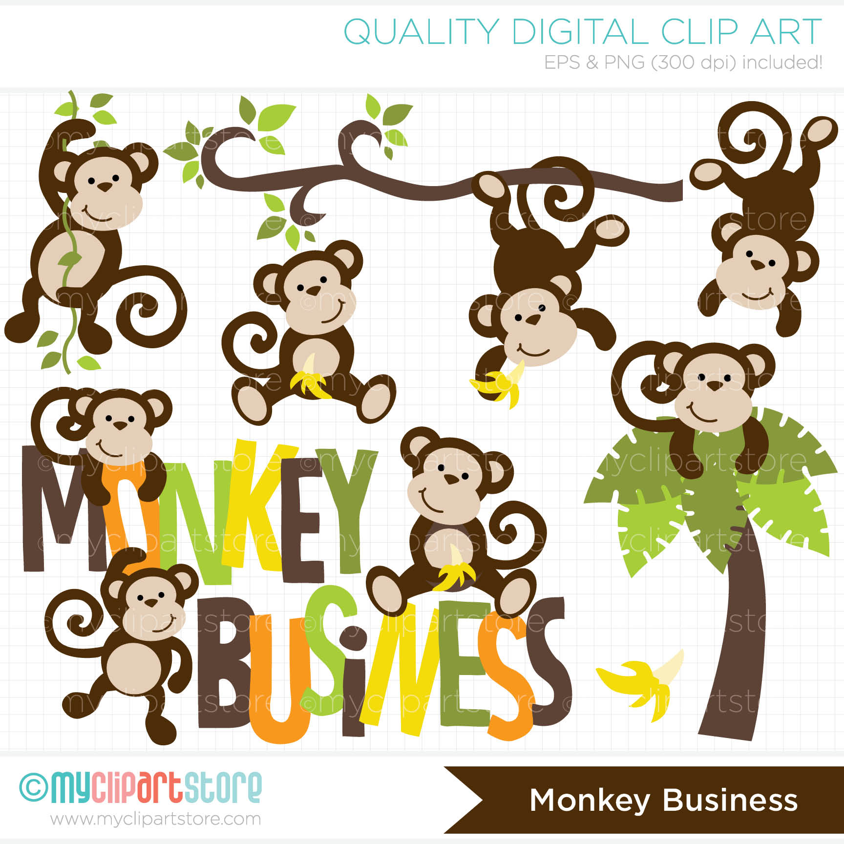 Clip Art Monkey Business Mycl - Hanging Monkey Clipart