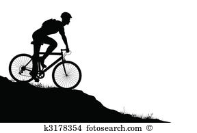 Clip Art. Mountain biker - Mountain Bike Clip Art
