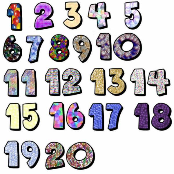 Clip art numbers 1 clipart