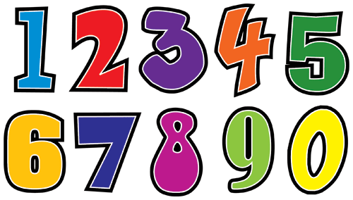 Clip Art Numbers 1 - Clipart Numbers