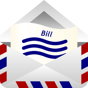 Clip Art Of A Billing Notice  - Bill Clip Art