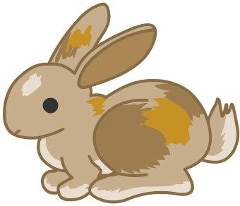 Clip Art Of A Brown Bunny Rabbit Ready To Hop In Profile