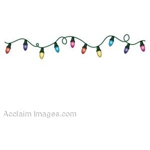 Clip Art Of A Colorful . - Clip Art Christmas Lights