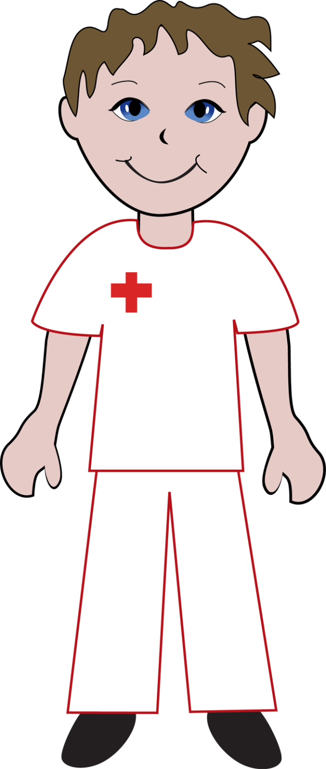 Clip Art Of A Male Nurse Dixi - Nurse Pictures Clip Art
