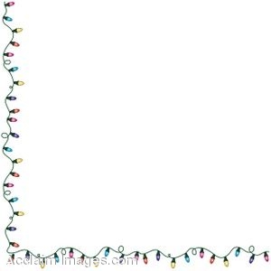 Clip Art Of A Page Border Made Up Of Christmas Lights Clip Art