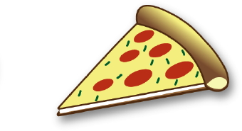 Clip Art Of A Piece Of Pizza With Cheese And Pepperoni