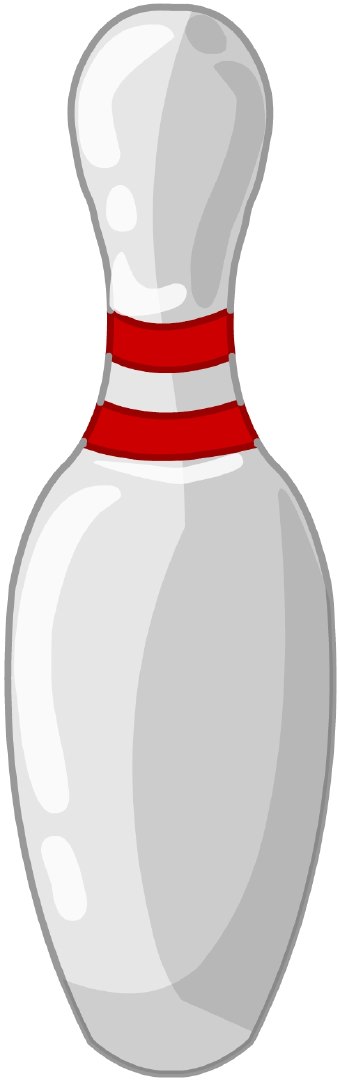 Clip Art Of A White Bowling . - Bowling Pin Clip Art