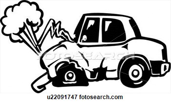 Clip Art Of Accident Auto . - Car Crash Clip Art