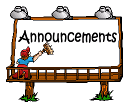 Clip art of an announcement .