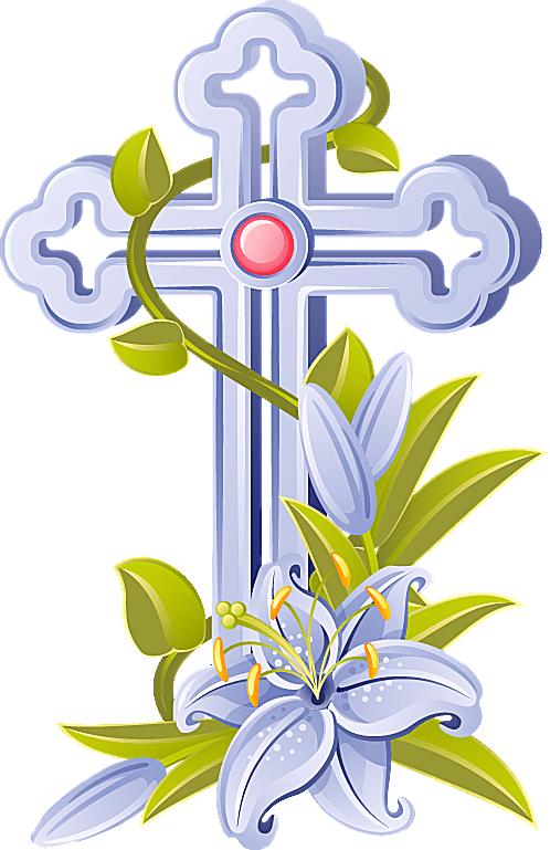 Clip Art of an Easter Cross - Easter Clipart Religious