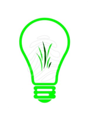 Green Light Bulb Energy Icon 